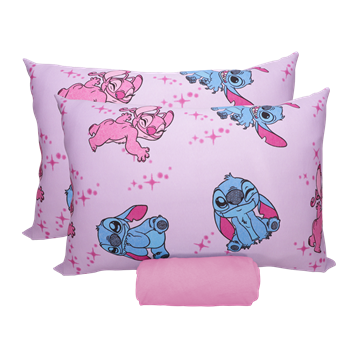 357x357 jg de cama stitch e angel love