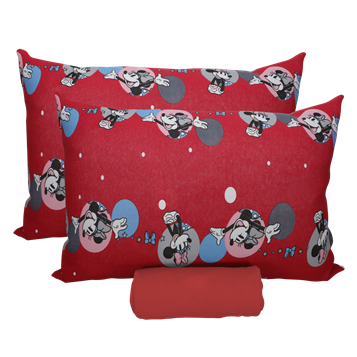 357x357 jg de cama minnie feliz red
